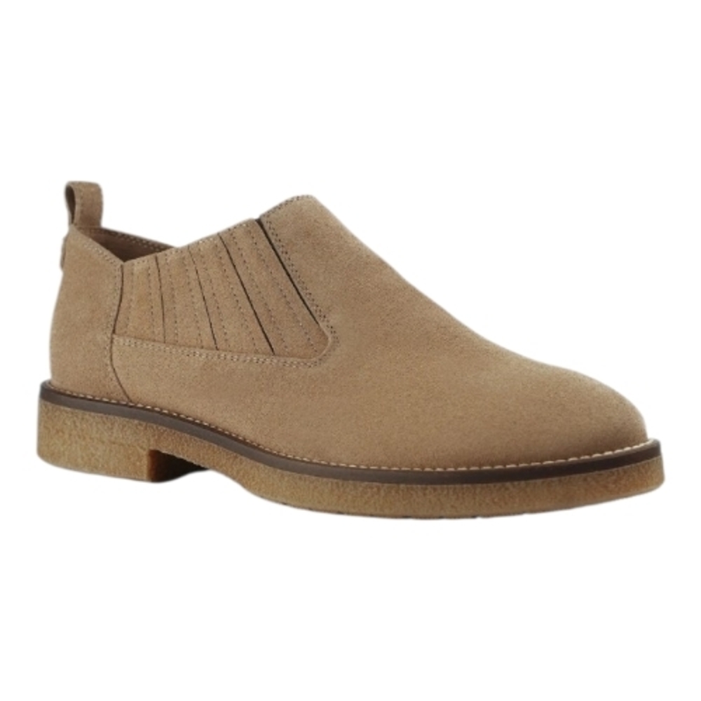 Women Beige Suede Slip-On Chelsea Shoe
